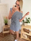 PETRA Csíkos pamutruha