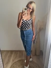 SZOFIA Gombos Farmerszoknya Övtartozékkal
