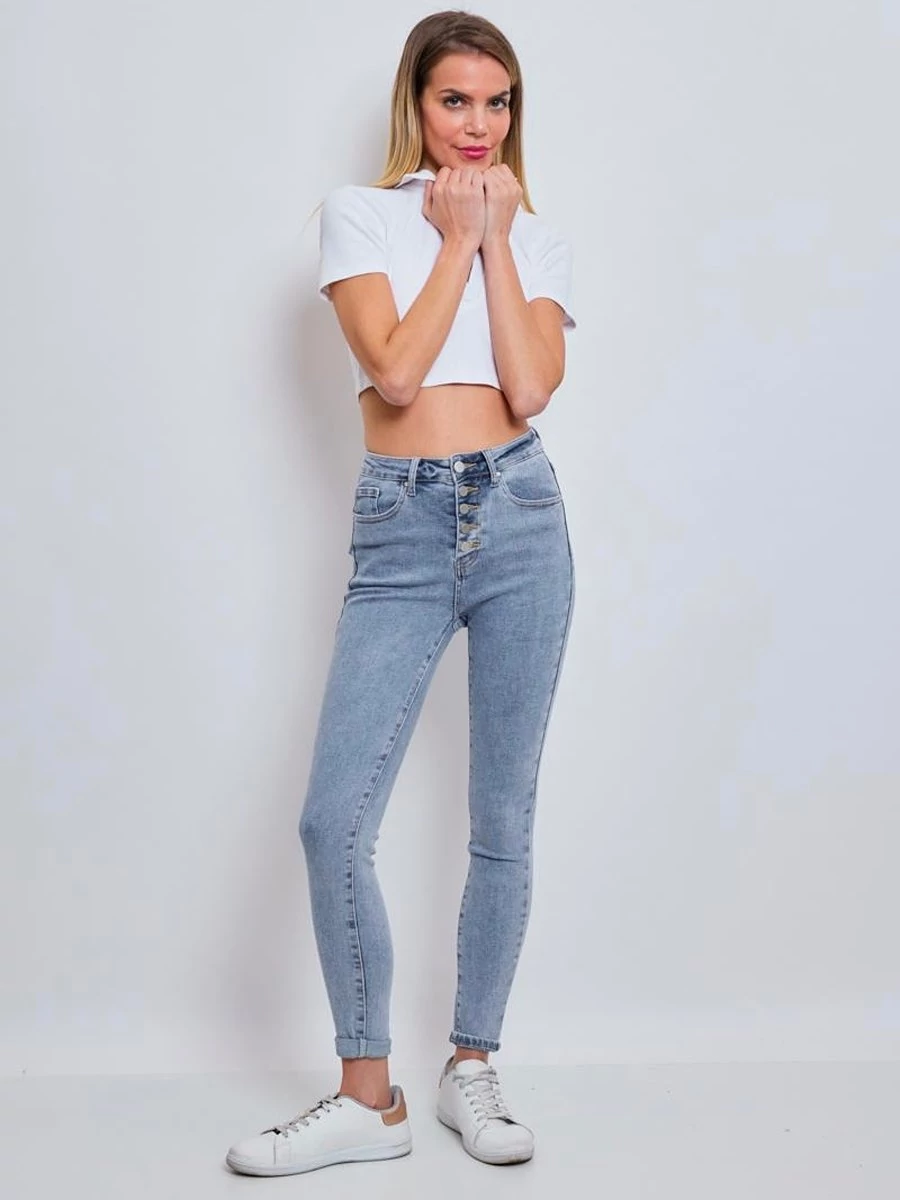 MAYA Sokgombos Skinny Farmernadrág