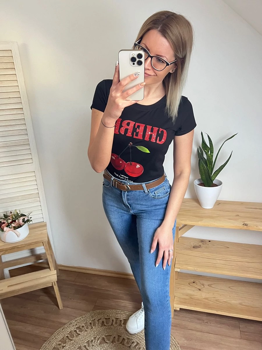 CHERRY Mintás Pamut Felső