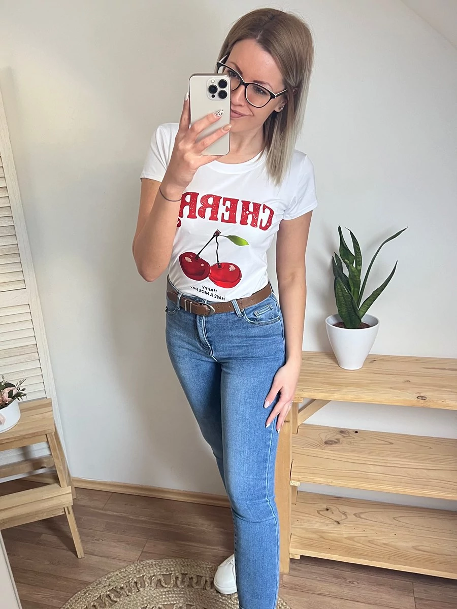CHERRY Mintás Pamut Felső