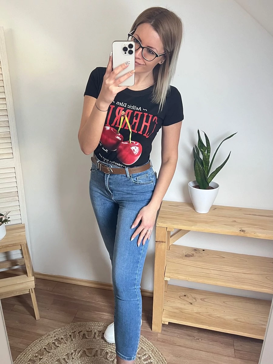 CHERRY Mintás Pamut Felső