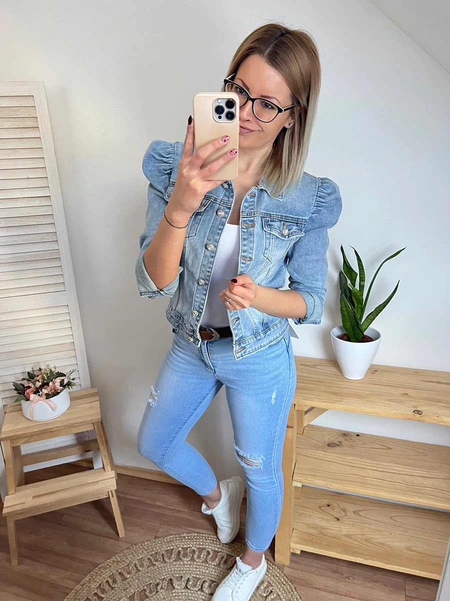 SZOFIA Extrázott Farmerkabát