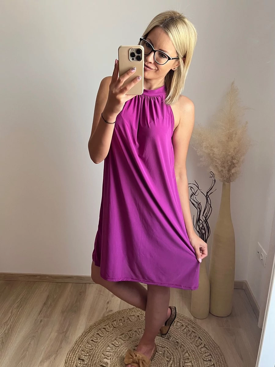 LINDA Egyszínű Ruha