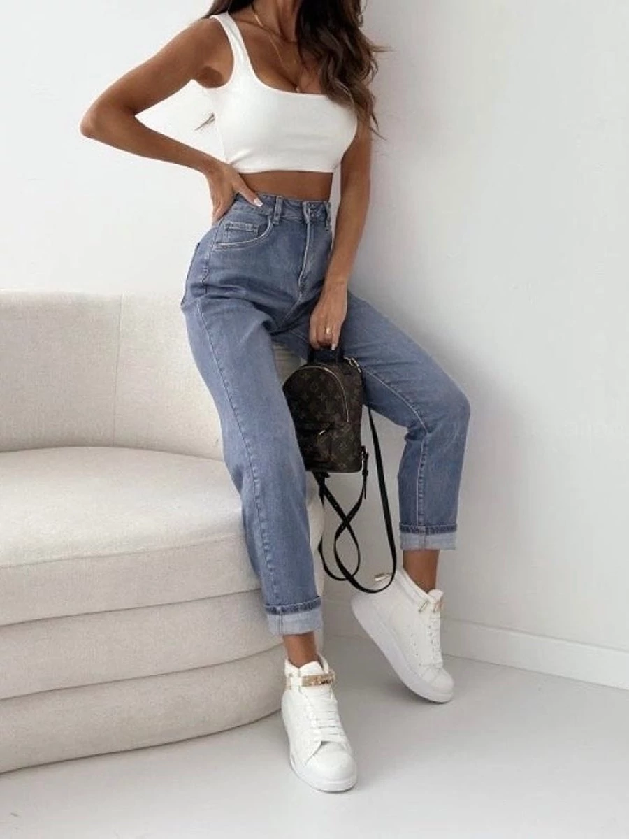 JEAN MOM FIT Farmernadrág 