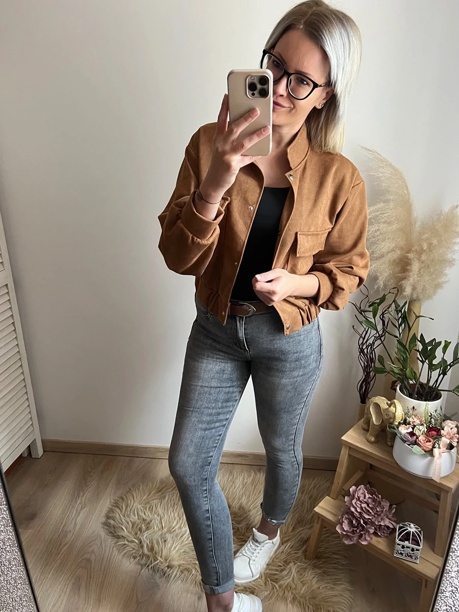 ANNA Bomber velúrkabát