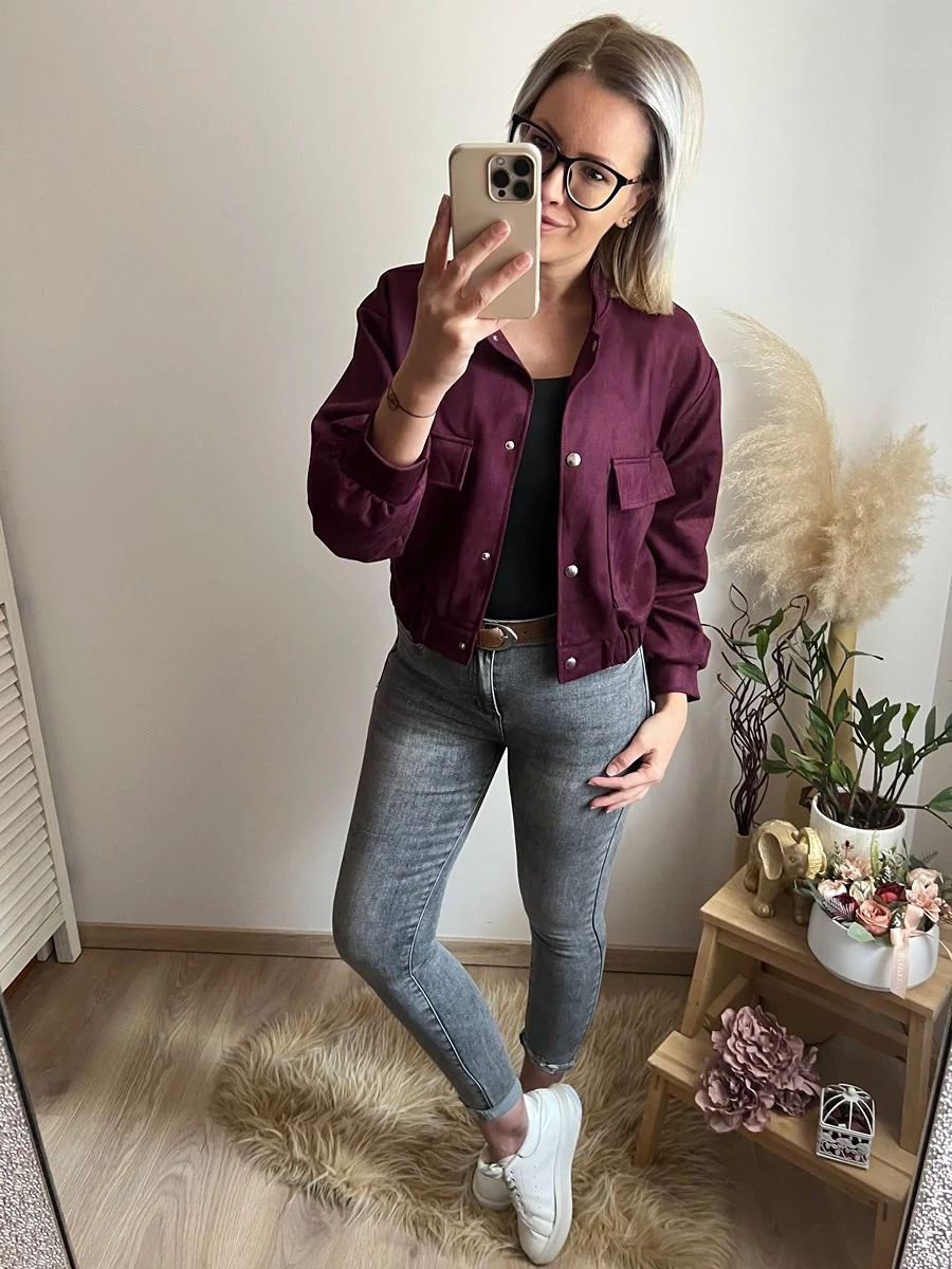 ANNA Bomber velúrkabát