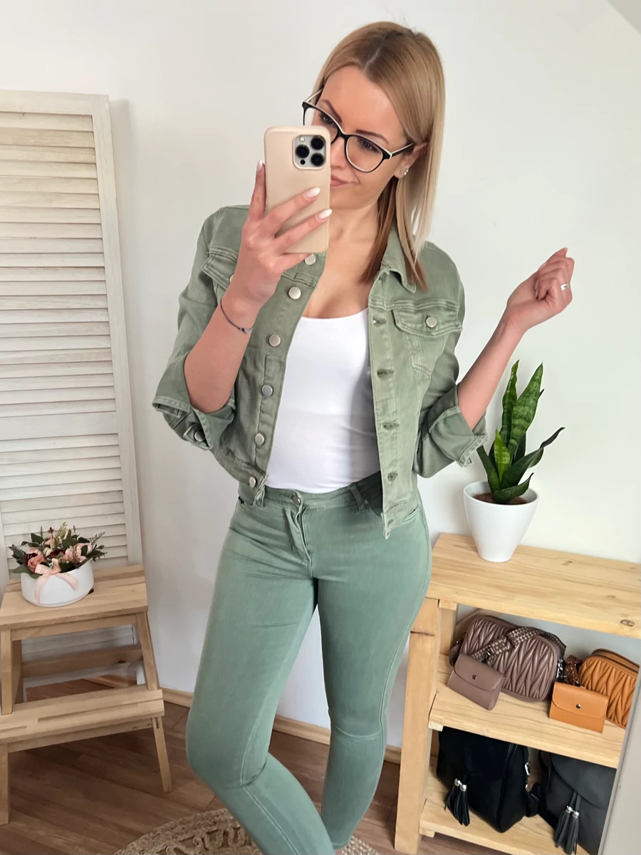 MOLLI Khaki Farmerkabát