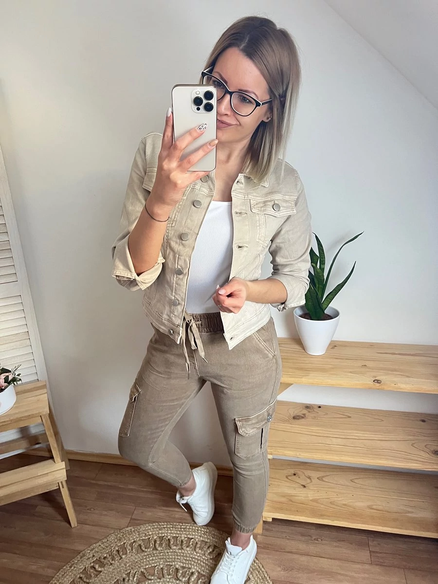 MOLLI Bézs Farmerkabát